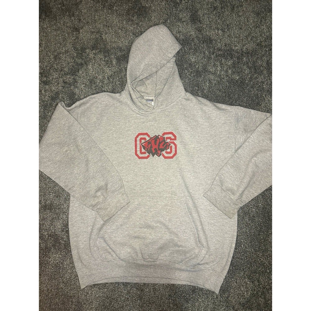 Class of 2006 Seniors Hoodie Mens L Gray Graffiti Graphic Y2K Vintage Sweatshirt